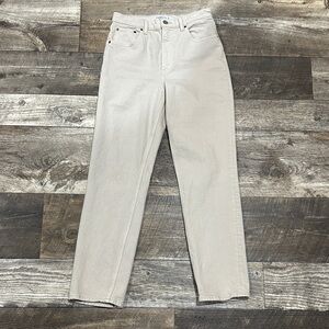 Abercrombie 90’s Straight Ultra High Rise Jeans in Stone